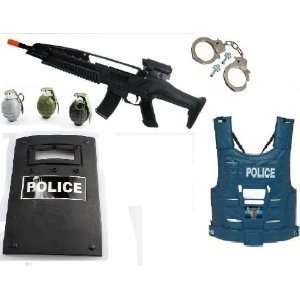   Walkie Talkie, Toy Friction MP5, 3 Realistic Toy Grenades, Stainless