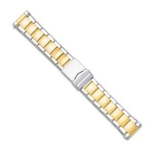    24 26mm Two tone Oyster Style w/Deploy Link Watch Band Jewelry