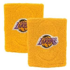  NBA Los Angeles Lakers Gold Team Logo Wristbands Sports 