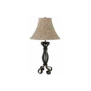   BO 897AD   Hand Forged Wrought Iron Table Lamp